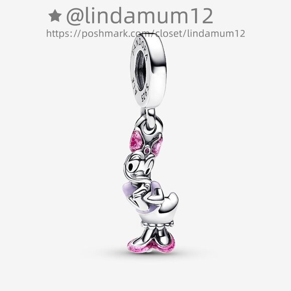 Pandora Disney Daisy Duck Dangle Charm - Picture 1 of 6